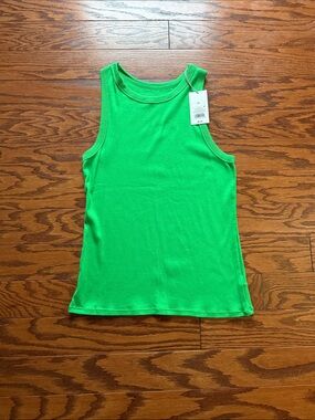 a new day Neon Green Ribbed Tank